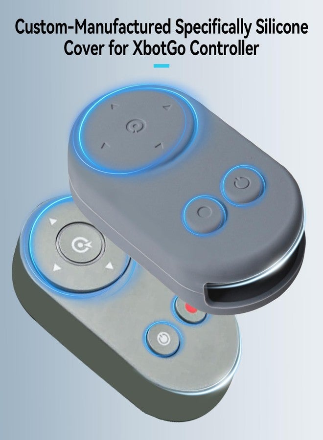 غطاء سيليكون من سارلار، عبوة من قطعتين، لكاميرا XbotGo Chameleon AI وجهاز التحكم عن بعد، سميك ومقاوم للخدوش والصدمات، غطاء واقٍ ناعم ونظيف للتصوير اليومي، (رمادي) - Image 3